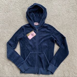 NWT Juicy Couture Velour Zip Up Hoodie S